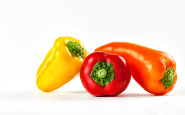 yellow orange (Color) red bell pepper food pepper HD Desktop Wallpaper | Background Image