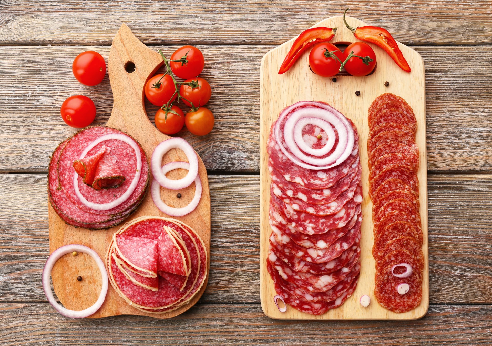 Download Salami Tomato Still Life Food Meat 4k Ultra HD Wallpaper