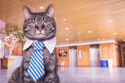 humor tie Animal cat HD Desktop Wallpaper | Background Image