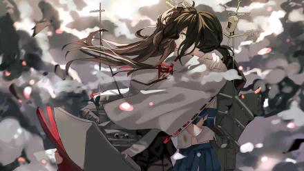 Kongou (Kancolle) Fubuki (Kancolle) Anime Kantai Collection HD Desktop Wallpaper | Background Image