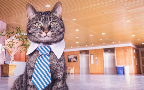 humor tie Animal cat HD Desktop Wallpaper | Background Image