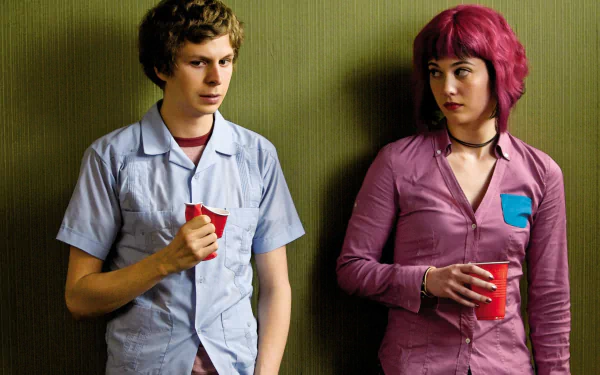 Michael Cera Mary Elizabeth Winstead movie Scott Pilgrim vs. the World Scott Pilgrim Ramona Flowers HD Desktop Wallpaper | Background Image