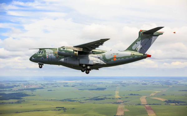 warplane transport aircraft aircraft military Embraer KC-390 HD Desktop Wallpaper | Background Image