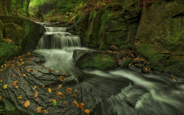 Earth Stream Nature Waterfall HD Wallpaper | Background Image