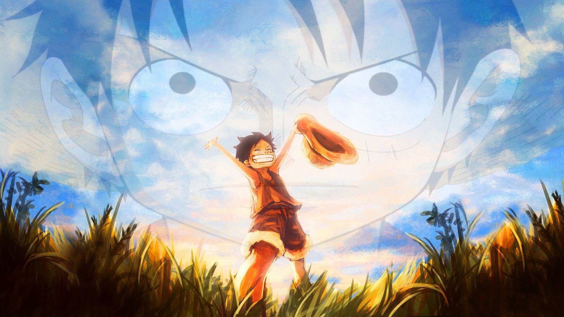 One piece (Young and older Monkey D Luffy) Fond d'écran HD ...