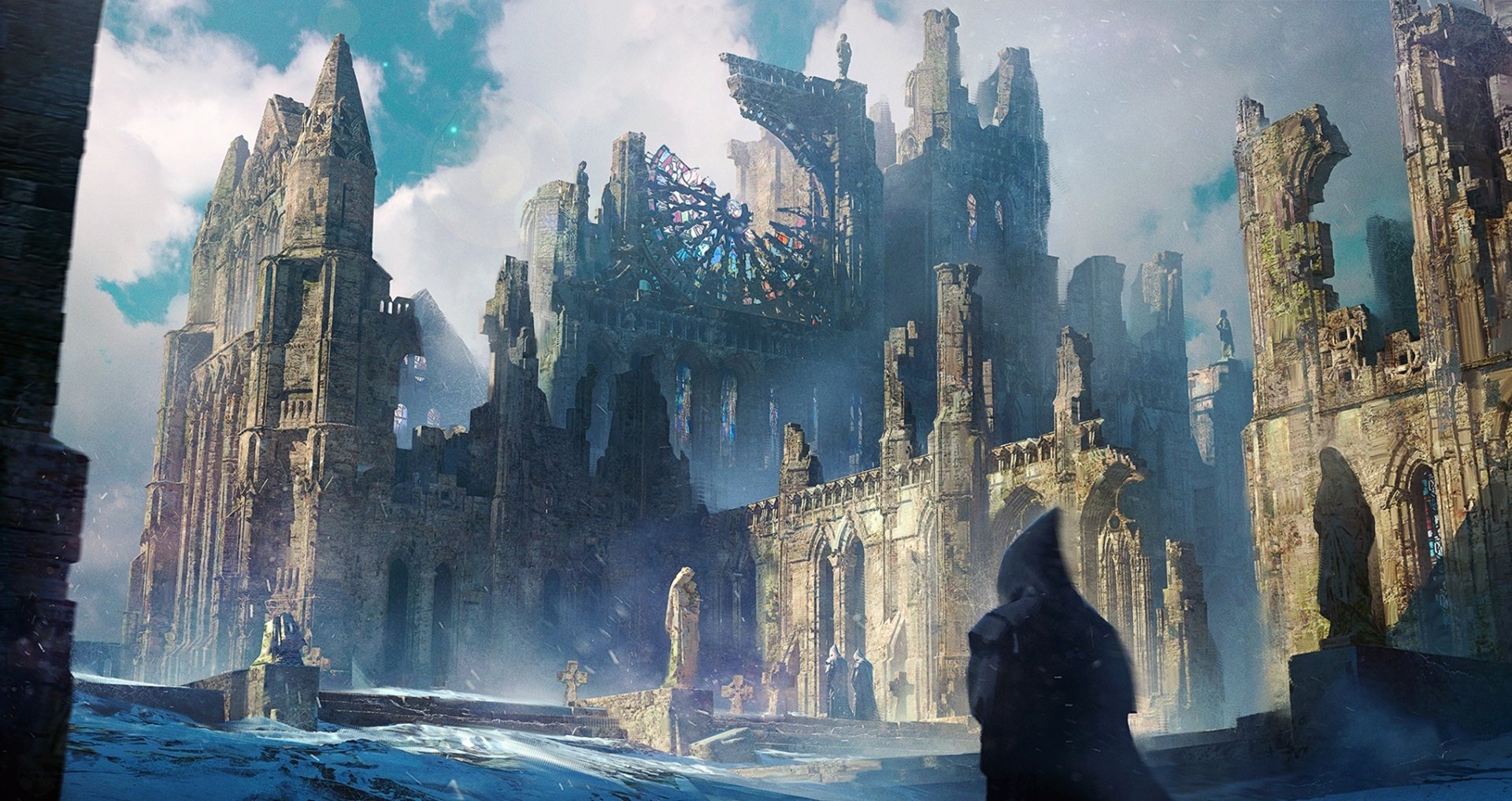 Ancient Cathedral Ruins HD Wallpaper By Ivan Laliashvili 2039x1080 