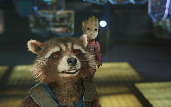 Film Les Gardiens de la Galaxie Vol. 2 Rocket Raccoon Baby Groot Fond d'écran HD | Image