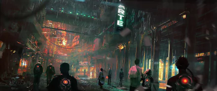 cyberpunk cityscape Sci Fi city sci fi city HD Desktop Wallpaper | Background Image