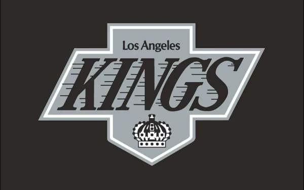 HD desktop wallpaper featuring the Los Angeles Kings logo on a dark background, highlighting the NHL team's brand in a sleek, sports-themed design.