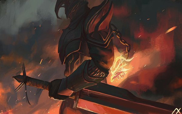 Fantasy Knight Warrior Sword Armor Magic HD Wallpaper | Background Image