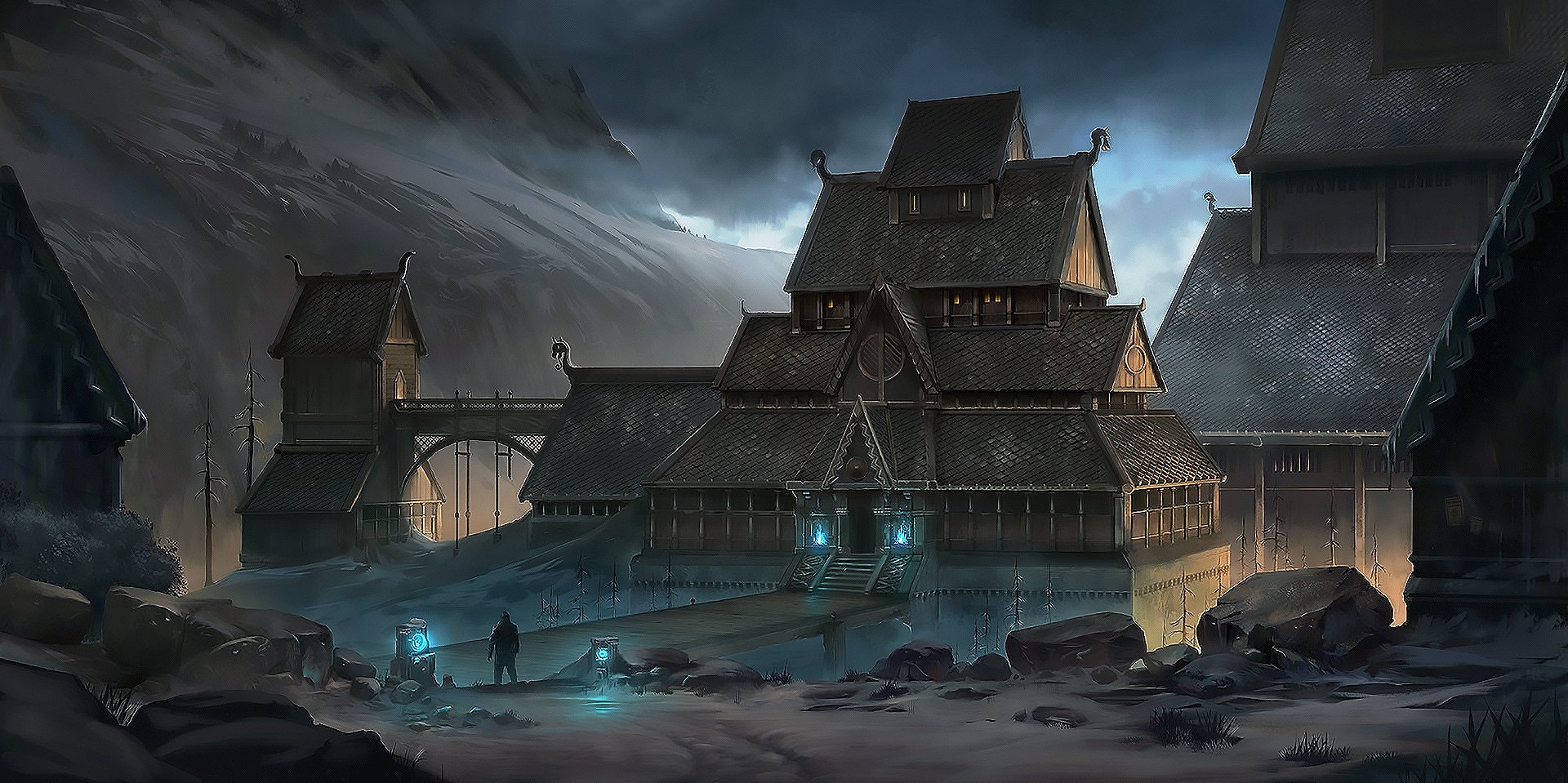 Download Fantasy Building Wallpaper by Jordan Grimmer