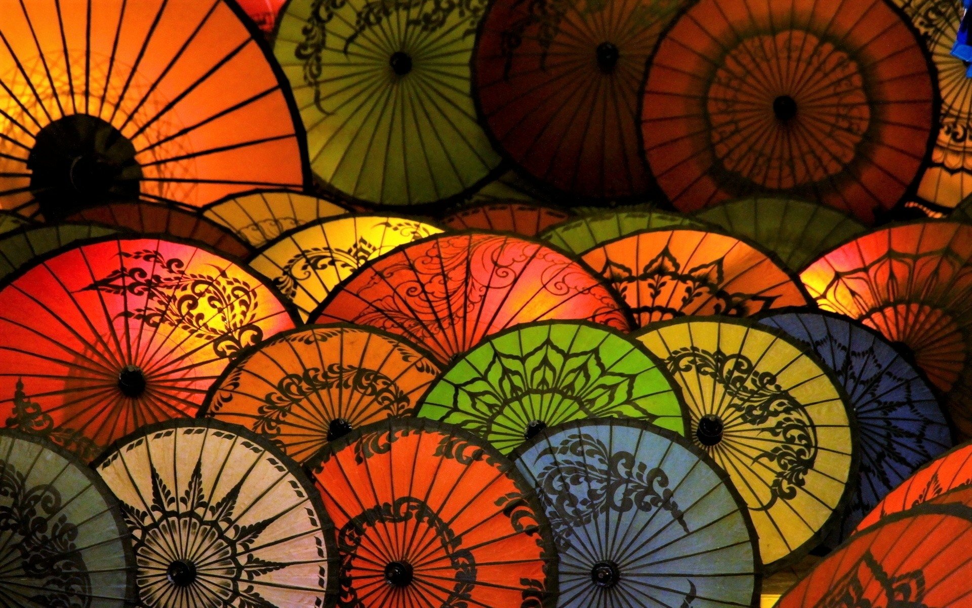 Download Oriental Colorful Colors Man Made Parasol HD Wallpaper