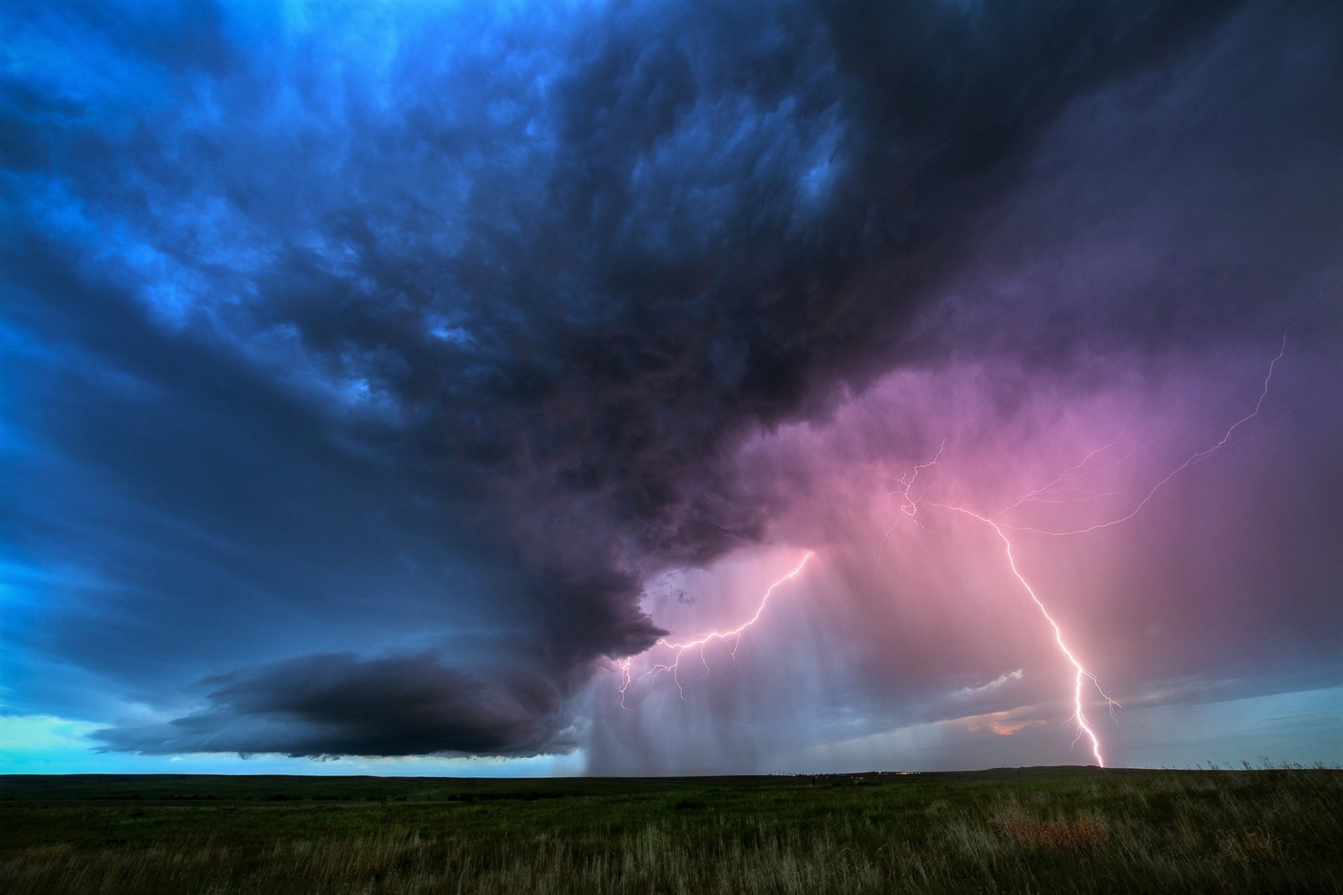 Download Sky Dark Storm Cloud Field Earth Photography Lightning HD ...