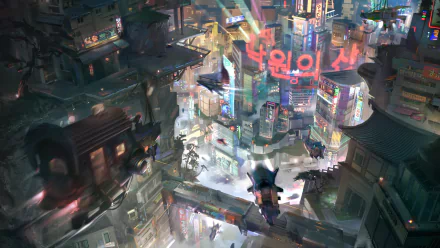 cyberpunk cityscape Sci Fi city sci fi city HD Desktop Wallpaper | Background Image