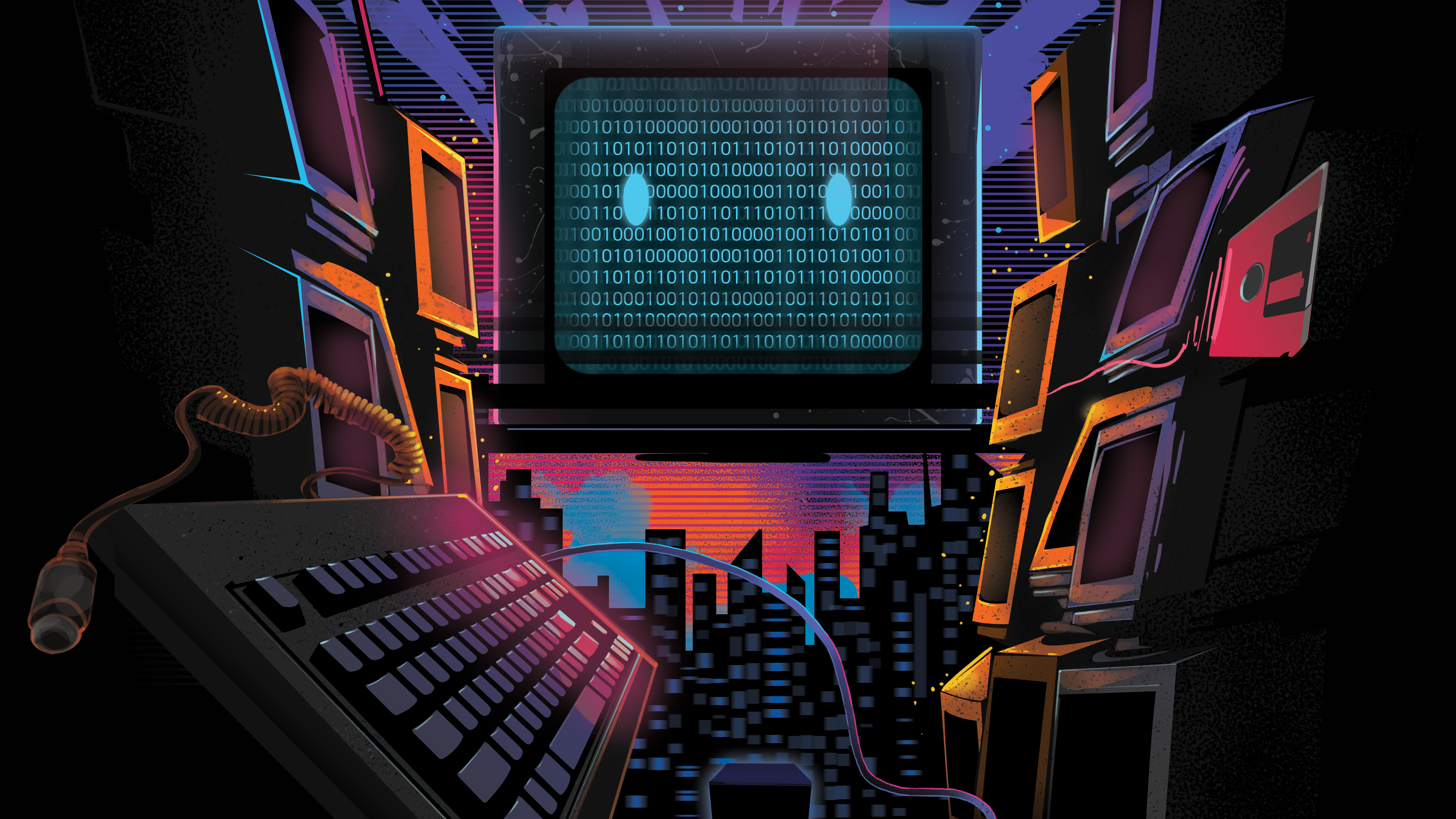 Alpha Coders Official New Retro Wave Crt Monitor 4k Ultra Hd Wallpaper Background Image 3840x2160