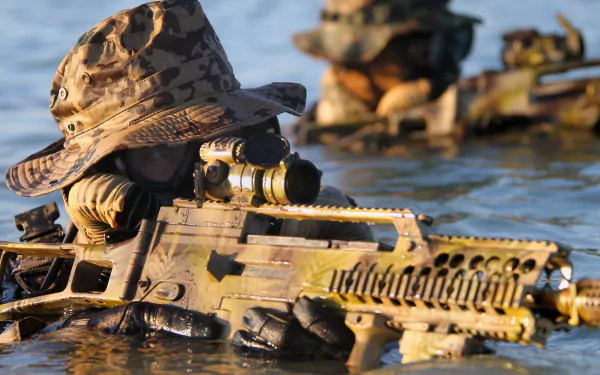 Heckler & Koch G36 weapon military soldier HD Desktop Wallpaper | Background Image