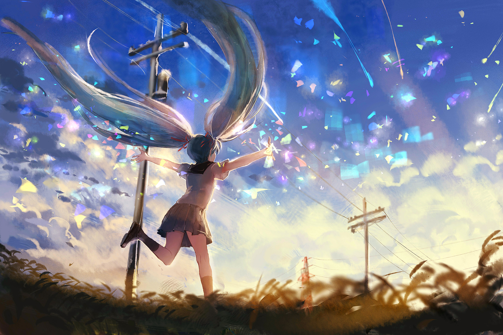 Download Hatsune Miku Anime Vocaloid HD Wallpaper