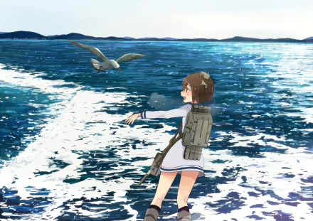 Yukikaze (Kancolle) Anime Kantai Collection HD Desktop Wallpaper | Background Image