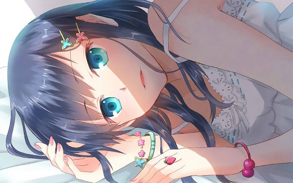 Anime Original Dress Blue Eyes Ring HD Wallpaper | Background Image