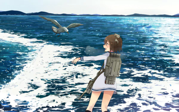 Yukikaze (Kancolle) Anime Kantai Collection HD Desktop Wallpaper | Background Image