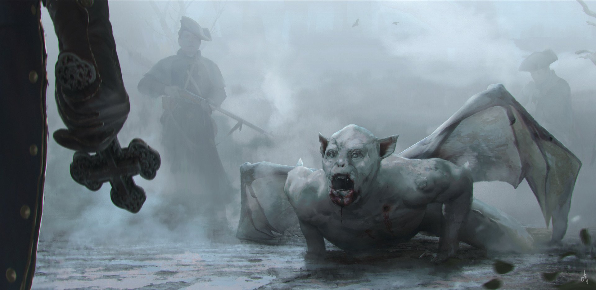 Download Dark Gargoyle Wallpaper by Oliver Fetscher