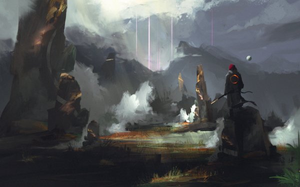 Fantasy Landscape Beam HD Wallpaper | Background Image