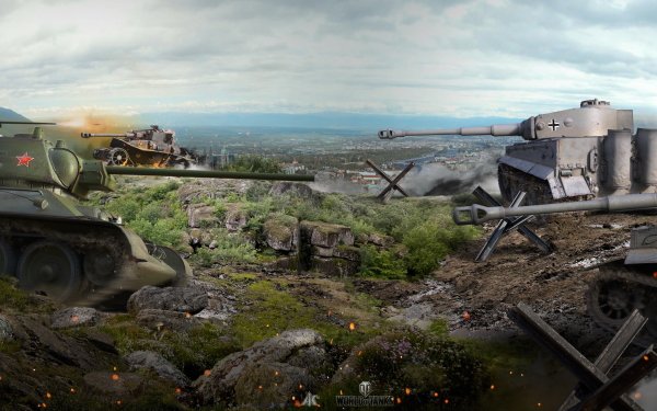 Video Game World Of Tanks Tank T-34 Tiger I HD Wallpaper | Background Image