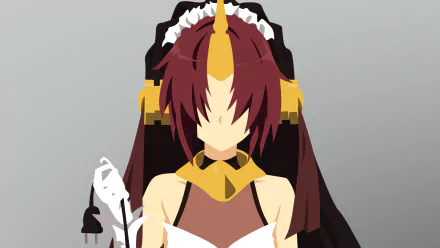 Minimalist HD PC desktop wallpaper featuring Frankenstein from Fate/Apocrypha in a sleek anime style, capturing the essence of the Berserker of Black character.