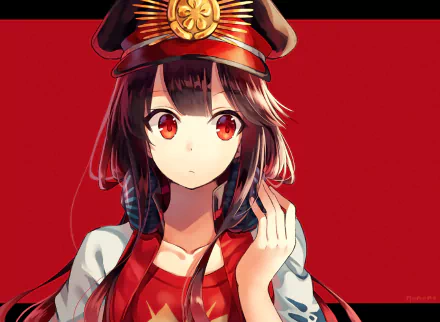 HD PC desktop wallpaper of Oda Nobukatsu from Fate/Grand Order, featuring vibrant anime art with red tones and detailed character design.