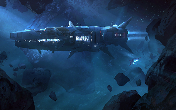 Sci Fi Spaceship Meteor HD Wallpaper | Background Image