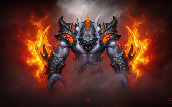 flame creature Ursa (DotA 2) warrior video game DotA 2 HD Desktop Wallpaper | Background Image