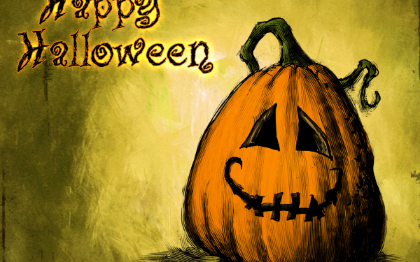 Holiday Halloween Pumpkin Jack-O'-Lantern Smile Happy Halloween HD Wallpaper | Background Image