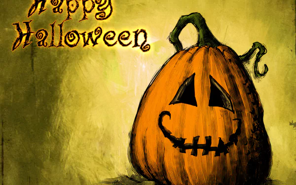 Happy Halloween Hd Wallpaper With Kittens And Jack O Lanterns