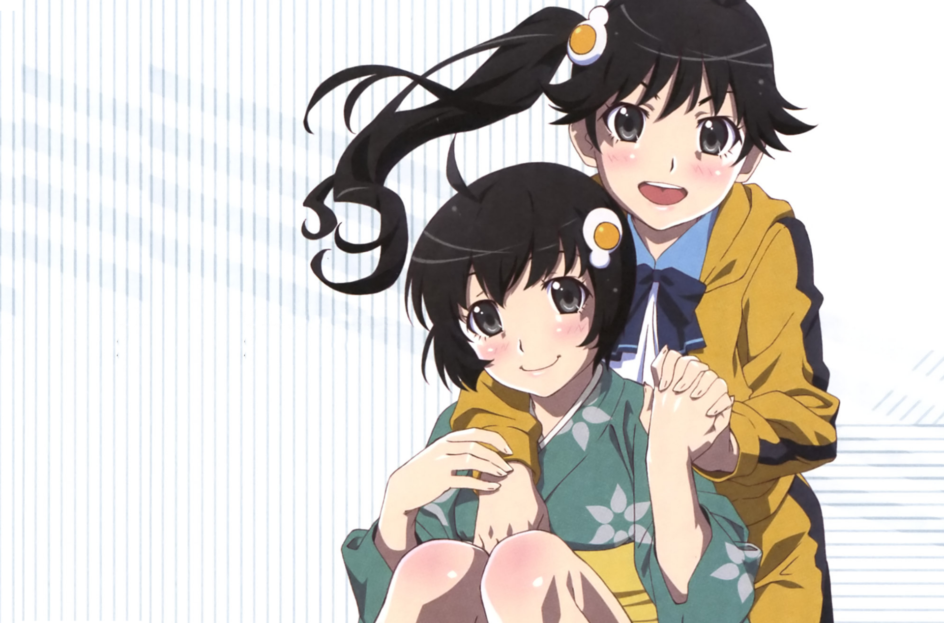 Download Tsukihi Araragi Karen Araragi Anime Monogatari (Series) HD Wallpaper