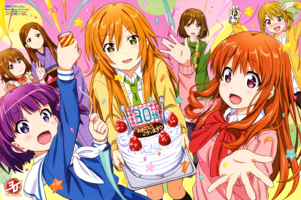 Yuki Uchiki Tsuyuko (Gourmet Girl Graffiti) Shiina (Gourmet Girl Graffiti) Kirin Morino Ryou Machiko Akira Machiko Anime Gourmet Girl Graffiti HD Desktop Wallpaper | Background Image