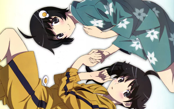 Tsukihi Araragi Karen Araragi Anime Monogatari (Series) HD Desktop Wallpaper | Background Image