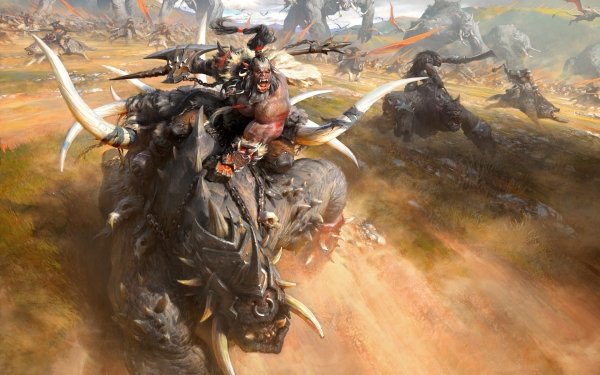 Fantasy Orc Warrior Creature Battle HD Wallpaper | Background Image