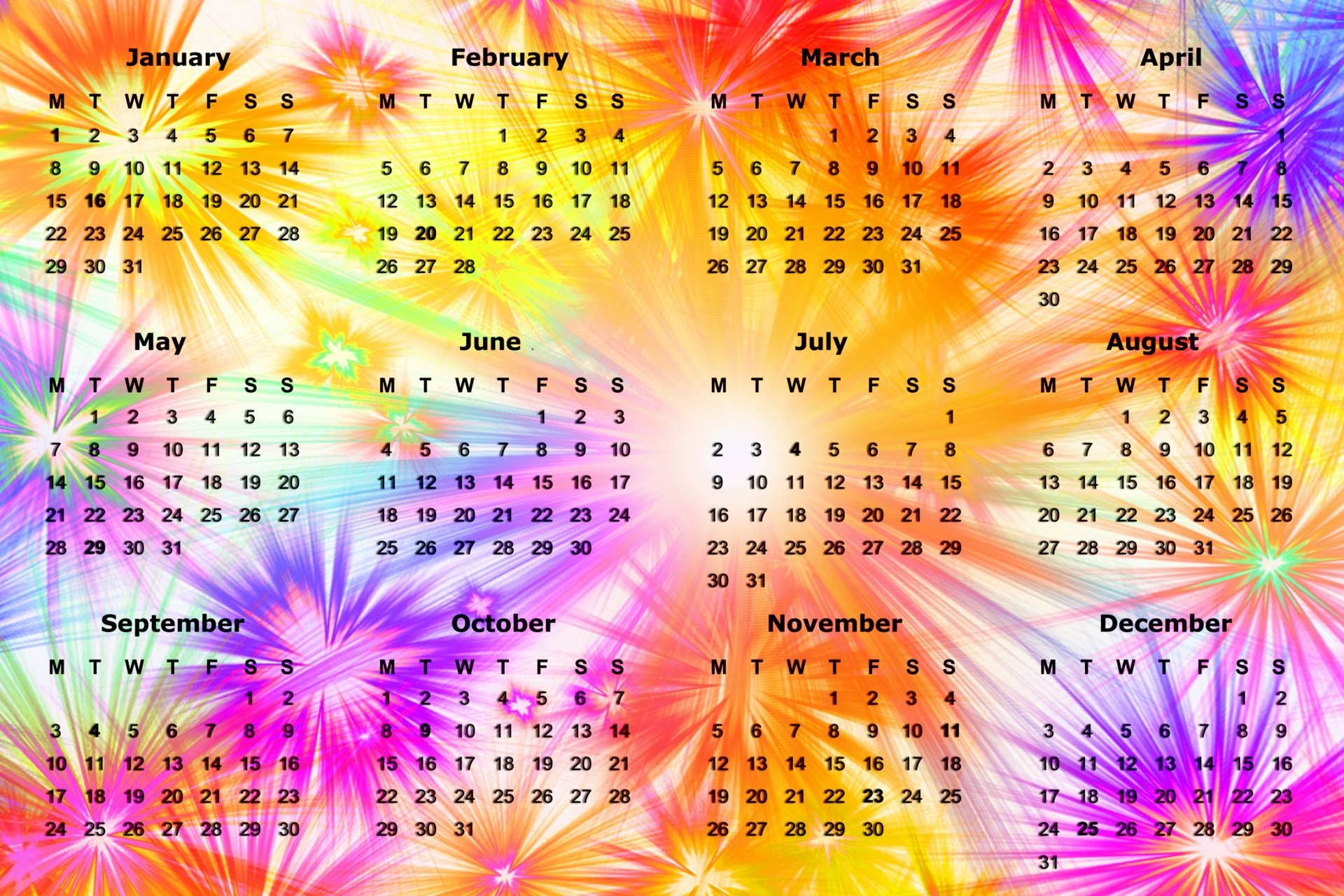 desktop photo calendar 2018