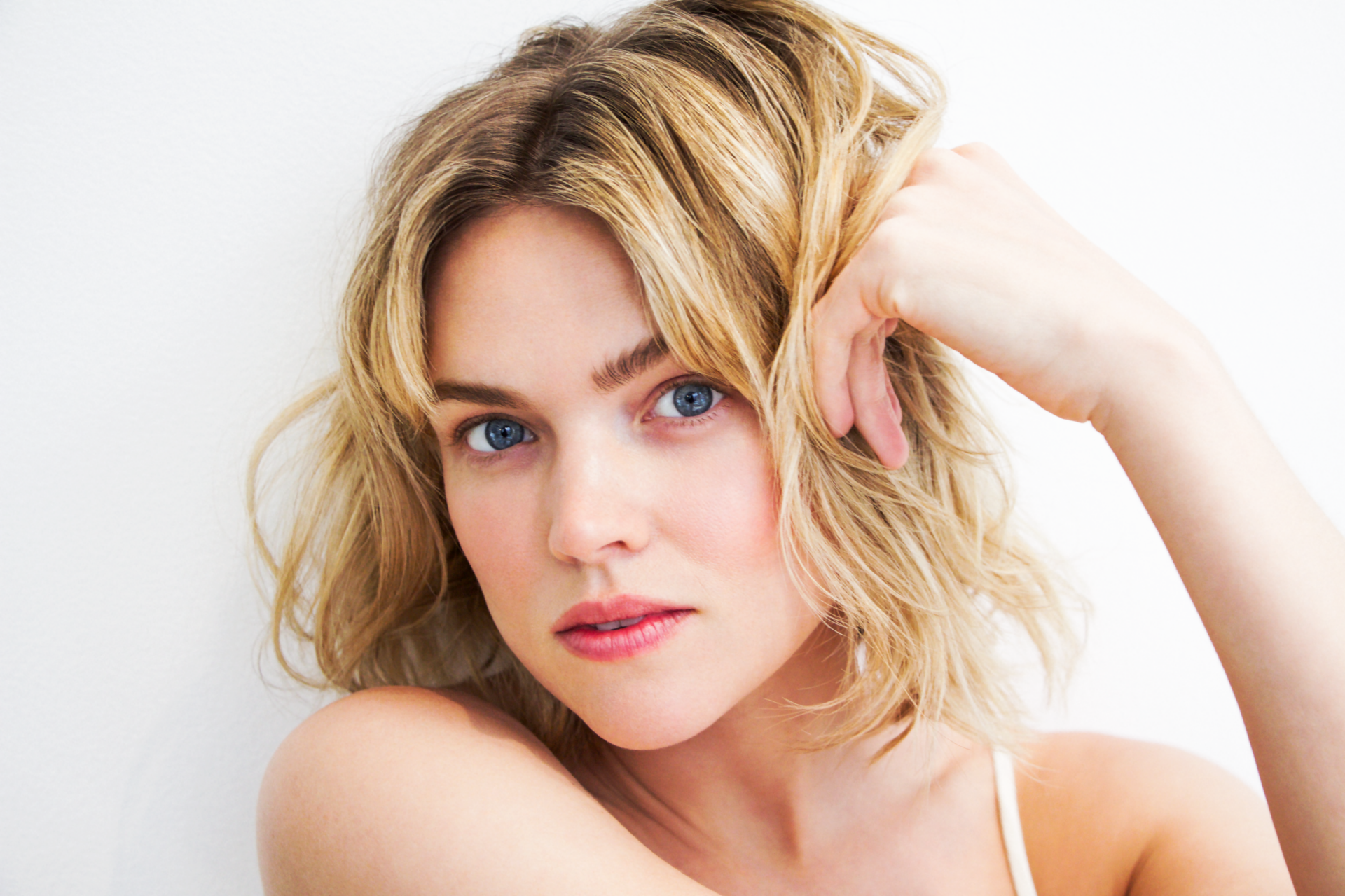 Download Blonde Blue Eyes Face British Actress Woman Erin Richards HD  Wallpaper