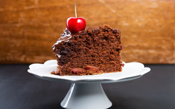 cherry chocolate pastry cake food dessert HD Desktop Wallpaper | Background Image
