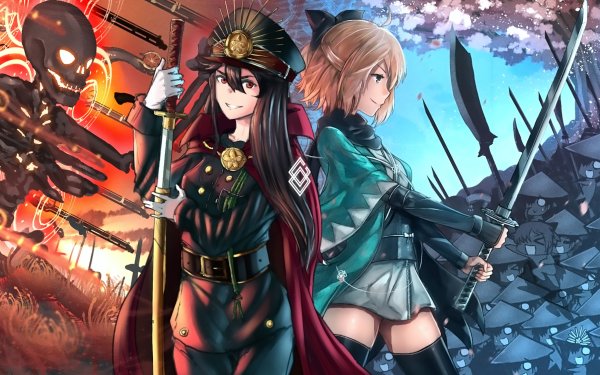 Anime Fate/Grand Order Fate Series Demon archer Oda Nobukatsu Saber Sakura Saber HD Wallpaper | Background Image
