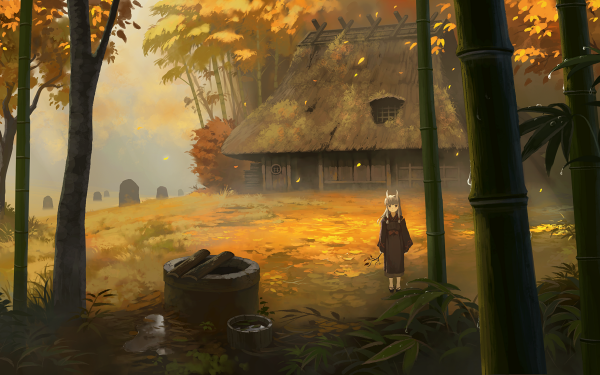 Anime Original House Fall HD Wallpaper | Background Image