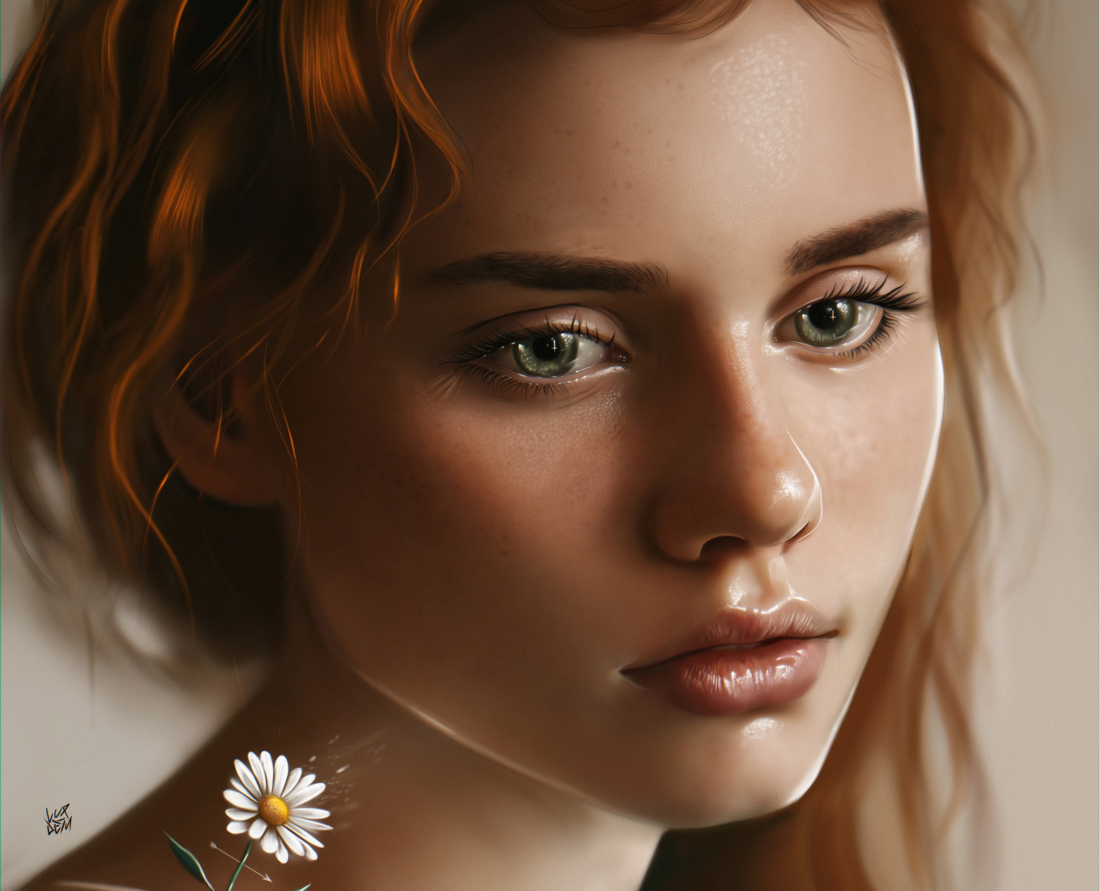 Portrait of a Girl 4k Ultra HD Wallpaper Background