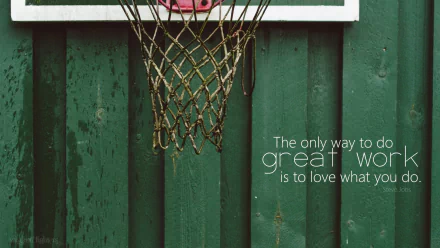  “The only way to do great work is to love what you do.” - Steve Jobs