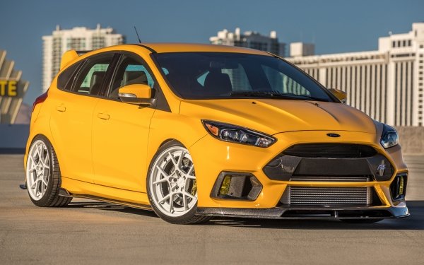 Vehicles Ford Focus RS Ford Focus Ford Car Yellow Car Compact Car HD Wallpaper | Background Image