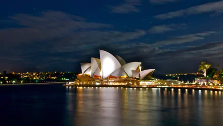 night Australia Sydney man made Sydney Opera House HD Desktop Wallpaper | Background Image