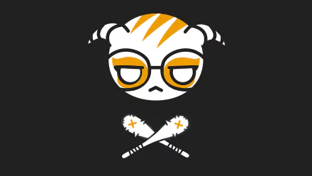 Minimalist HD wallpaper featuring Dokkaebi from Tom Clancy's Rainbow Six: Siege, tagged with Operation White Noise. The design is simple and features a stylized character face with two crossed clubs.