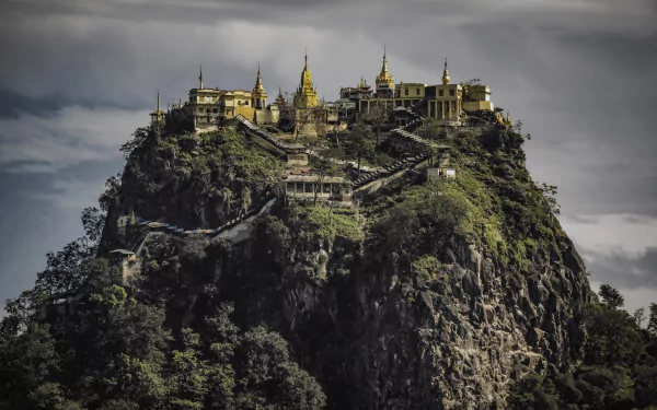 Myanmar religious monastery HD Desktop Wallpaper | Background Image