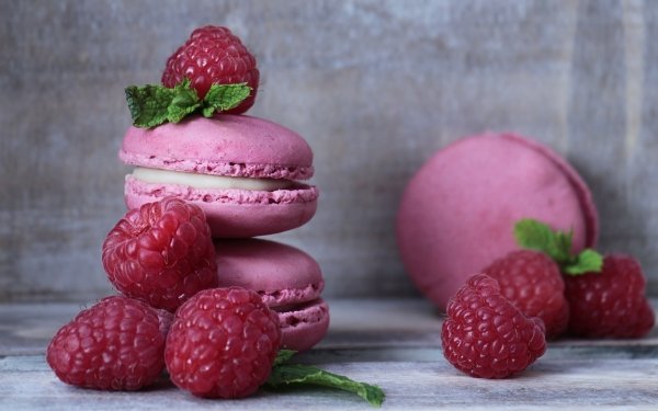 Food Macaron Sweets Raspberry Fruit Berry HD Wallpaper | Background Image