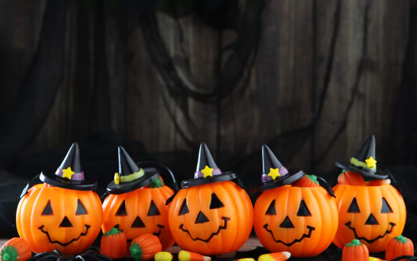 jack-o'-lantern holiday halloween HD Desktop Wallpaper | Background Image